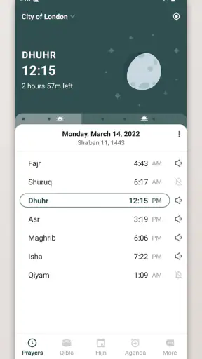 Prayer Times and Qibla screenshot