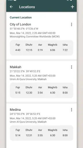 Prayer Times and Qibla screenshot