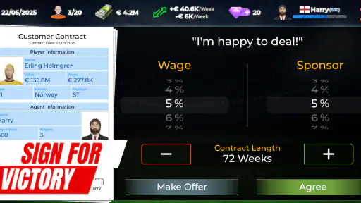 Pro Fodboldagent screenshot