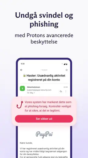 Proton Mail: Krypteret e-mail screenshot