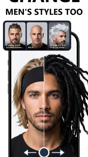 Prøv frisurer med AI screenshot