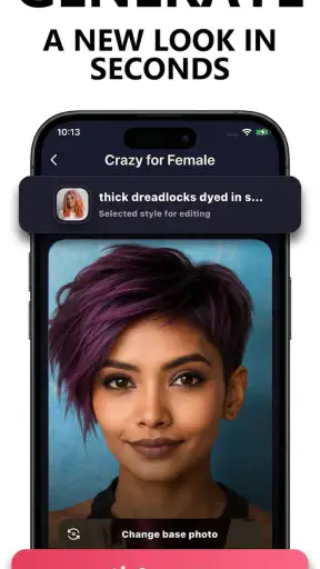 Prøv frisurer med AI screenshot