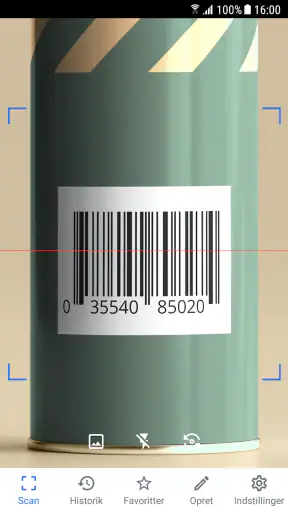 QR kode scanner screenshot
