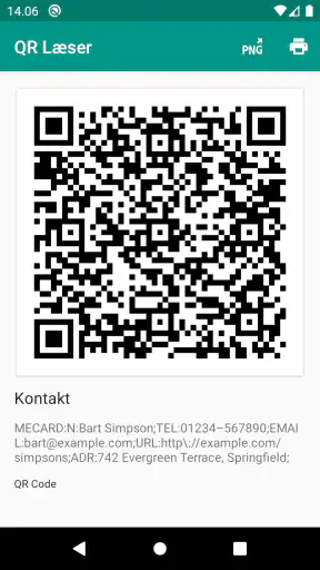 QR- og stregkode-scanner screenshot