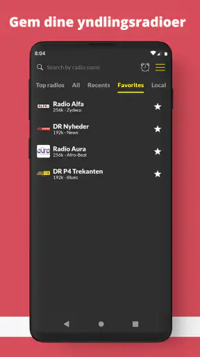 Radio Danmark: Radio play app screenshot