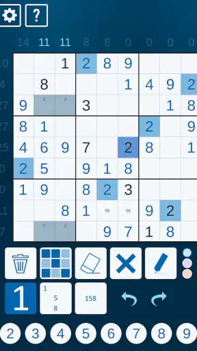 Sandwich Sudoku screenshot