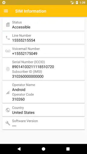 SIM Card Info screenshot