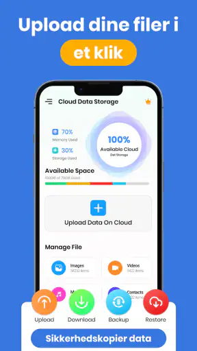 Sky opbevaring app screenshot