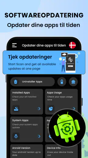Softwareopdatering:Opdater app screenshot