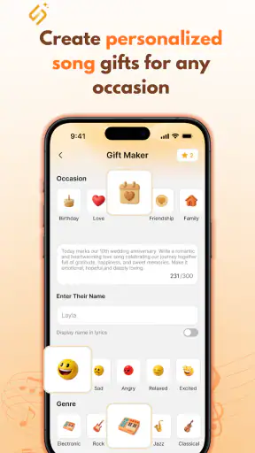 SongWish – AI Song Gift Maker screenshot