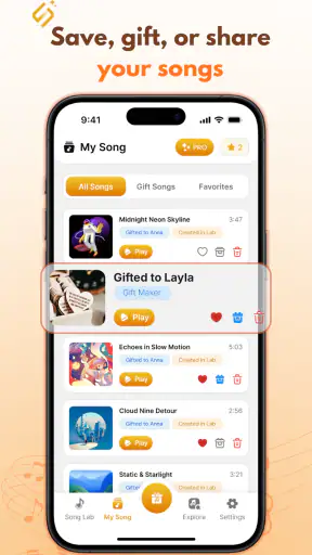 SongWish – AI Song Gift Maker screenshot