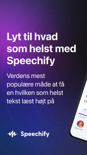Speechify Tekst til tale-lyd screenshot