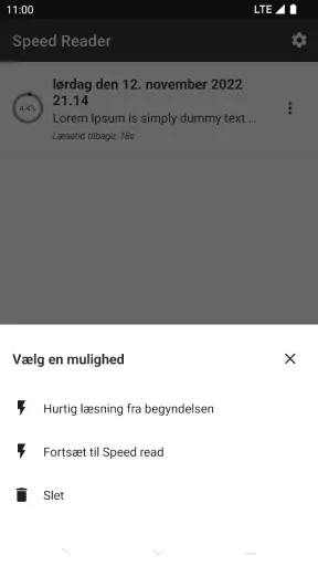 Speed Reader til hurtiglæsning screenshot