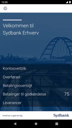Sydbanks MobilBank Erhverv screenshot