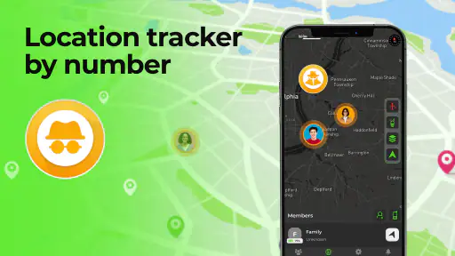 Telefon tracker app screenshot