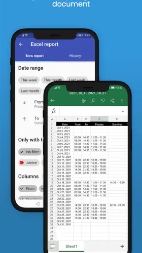 Tidsliste - Spor tidstimer screenshot