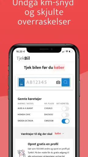 TjekBil - Nummerpladetjek screenshot