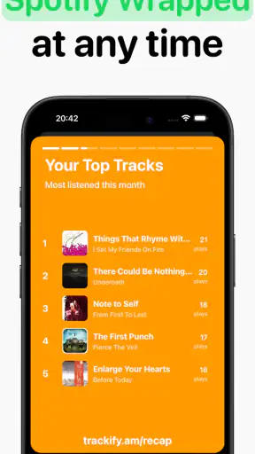 Trackify for Spotify Stats screenshot