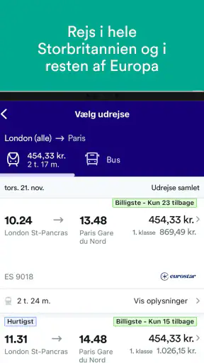Trainline: Togrejser i Europa screenshot