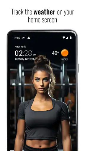 Transparent ur og vejr screenshot