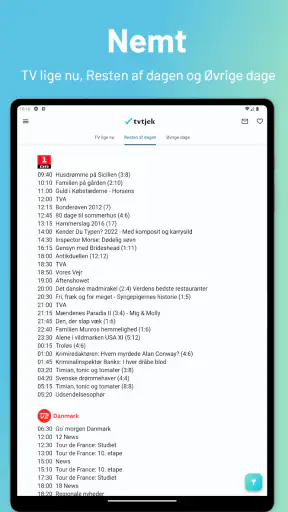 Tvtjek - Dansk TV-Guide screenshot