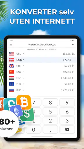 Valutakalkulator Pluss screenshot