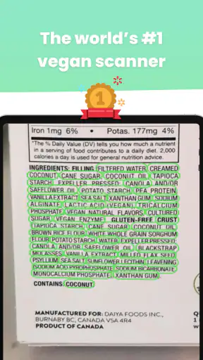 Vegan Scanner - WhatsVegan screenshot
