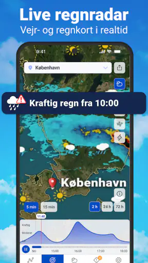 Vejr og regnradar med prognose screenshot