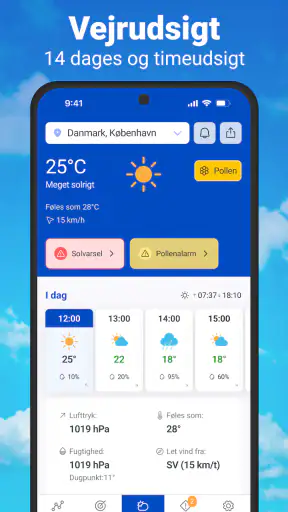 Vejr og regnradar med prognose screenshot