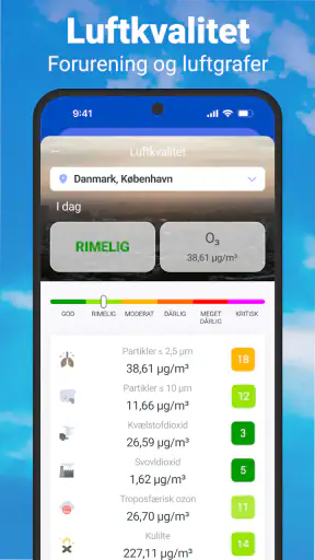 Vejr og regnradar med prognose screenshot