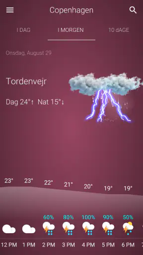 Vejret Danmark screenshot