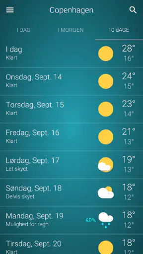 Vejret Danmark screenshot