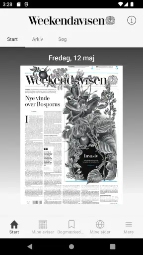 Weekendavisen e-avis screenshot