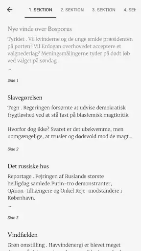 Weekendavisen e-avis screenshot