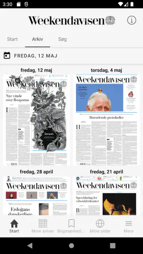 Weekendavisen e-avis screenshot