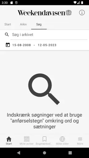 Weekendavisen e-avis screenshot