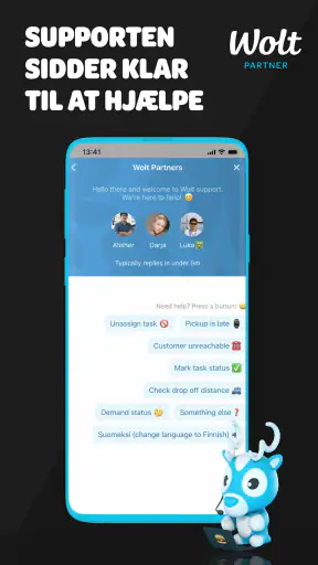 Wolt kurérpartner screenshot