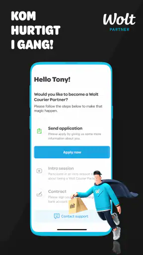 Wolt kurérpartner screenshot