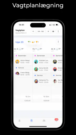 Workfeed - Vagtplan screenshot