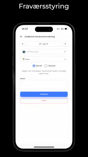 Workfeed - Vagtplan screenshot