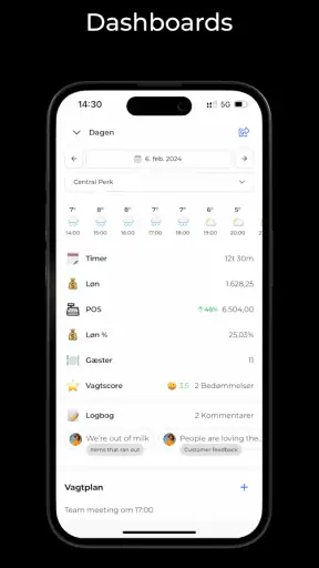 Workfeed - Vagtplan screenshot