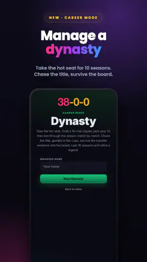 38-0-0: Football Squad Draft screenshot