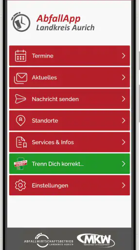 AbfallApp Landkreis Aurich screenshot