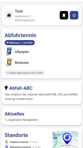 abfallApp MEG screenshot
