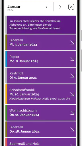 Abfallapp MKK screenshot