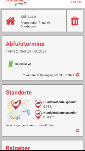 abfallApp Oberhausen screenshot