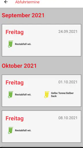 abfallApp Oberhausen screenshot