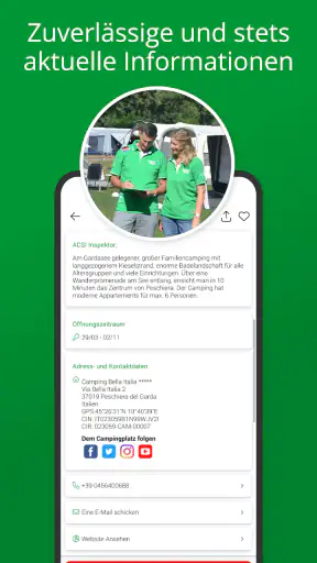 ACSI Campingplätze Europa App screenshot