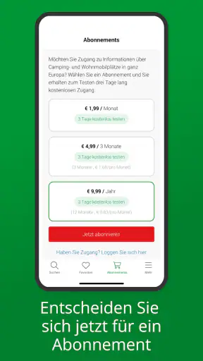 ACSI Campingplätze Europa App screenshot