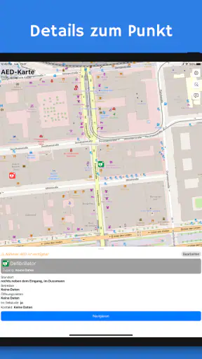 AED-Karte - Defibrillatoren screenshot